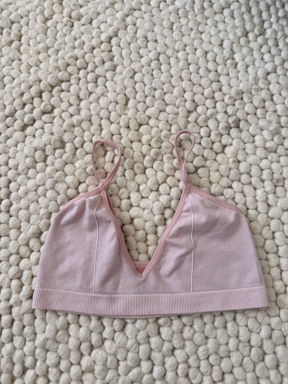 Colsie Dusty Pink V-Neck Seamless Bralette